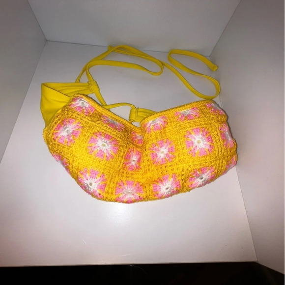 Wild fable, S, crochet knit tube, bikini crisscross, adjustable string top - Picture 4 of 7